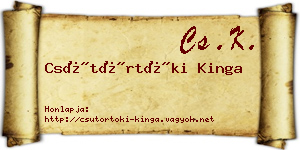 Csütörtöki Kinga névjegykártya