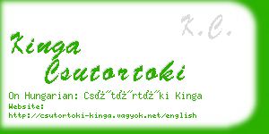 kinga csutortoki business card